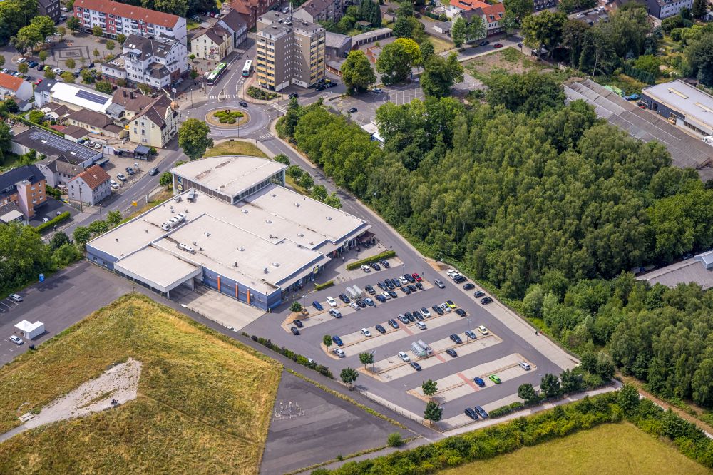 Luftbild Castrop-Rauxel - Supermarkt EDEKA Richter in Castrop-Rauxel im Bundesland Nordrhein-Westfalen, Deutschland