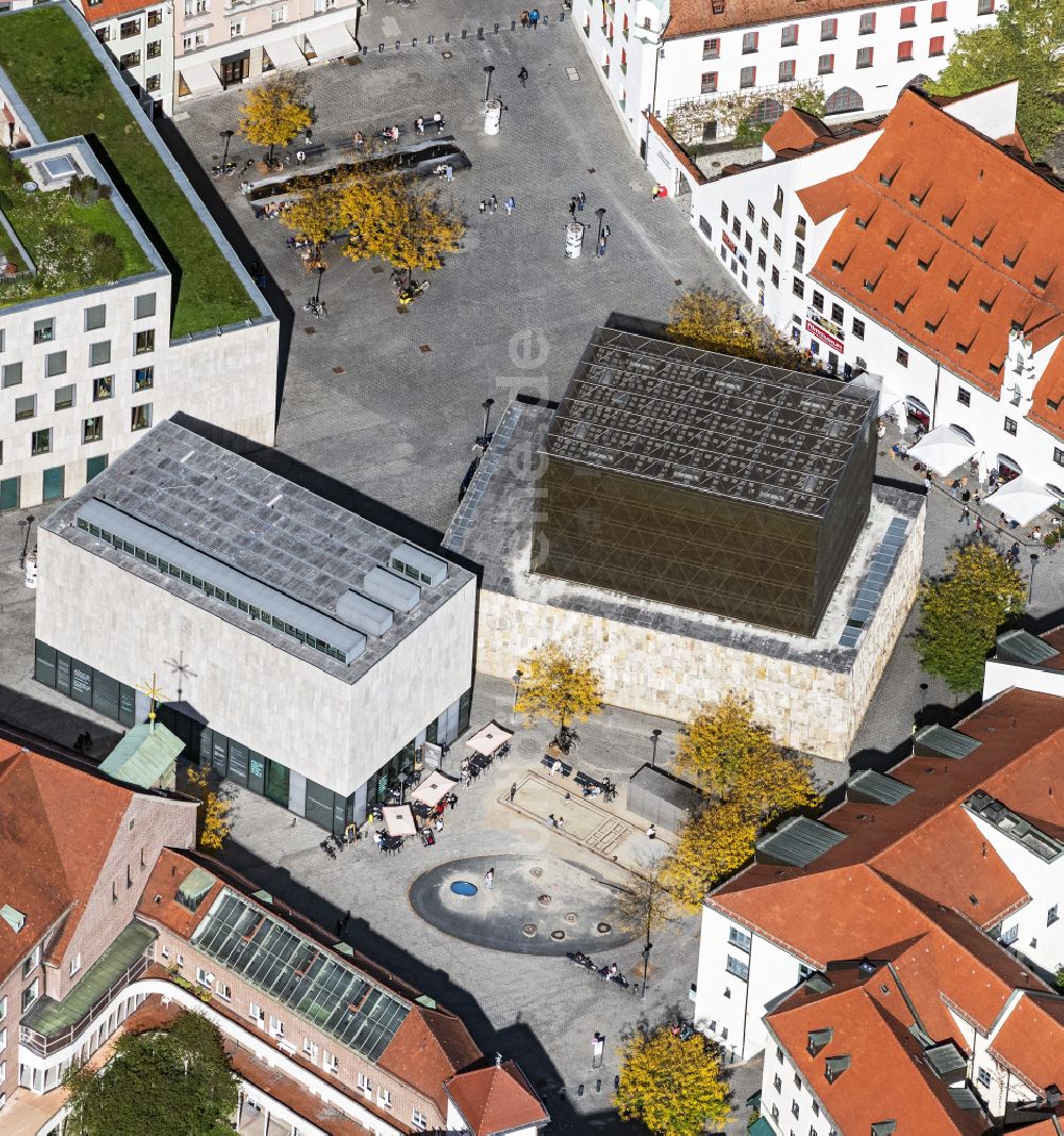 München von oben - Synagogen- Gebäude der jüdischen Gemeinde und Jüdisches Museum in München im Bundesland Bayern, Deutschland
