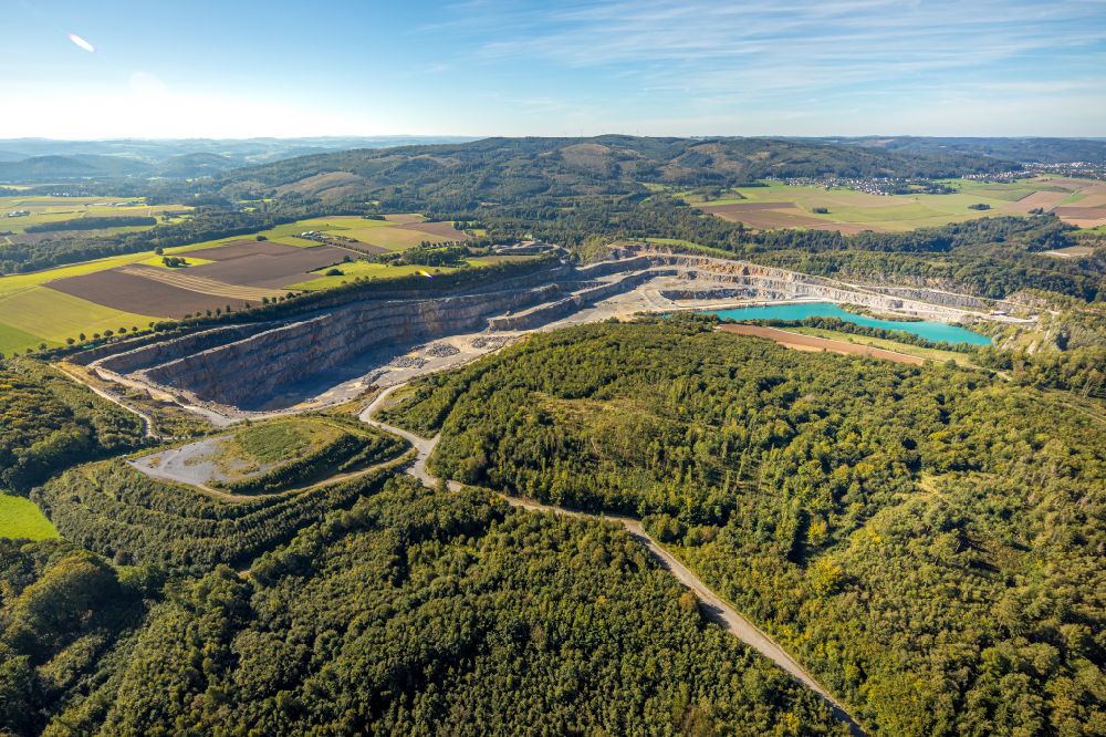 Luftaufnahme Beckum - Tagebau Beckumer Tagebau in Beckum im Bundesland Nordrhein-Westfalen, Deutschland