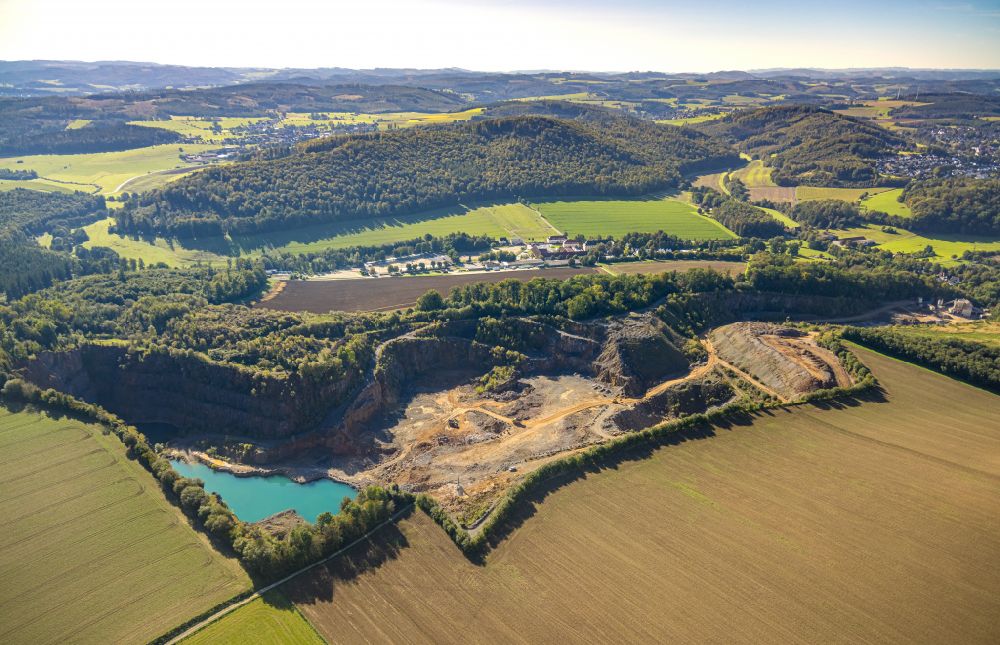 Beckum von oben - Tagebau Beckumer Tagebau in Beckum im Bundesland Nordrhein-Westfalen, Deutschland