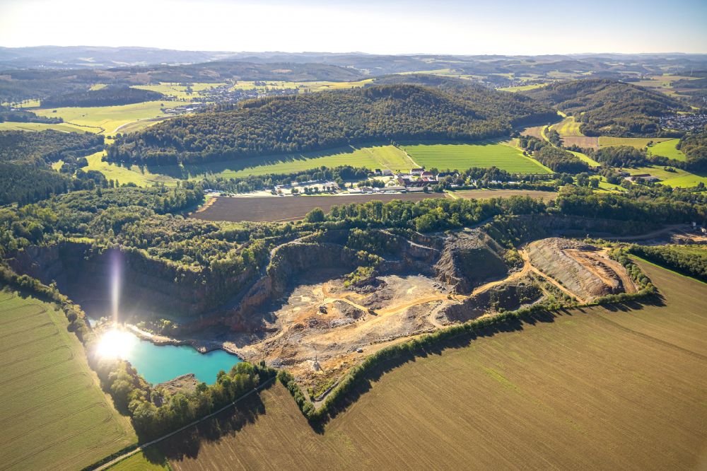 Beckum aus der Vogelperspektive: Tagebau Beckumer Tagebau in Beckum im Bundesland Nordrhein-Westfalen, Deutschland
