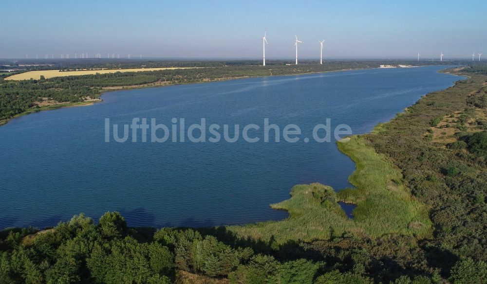 Luftbild Raddusch - Tagebau Rekultivierung am See Bischdorfer See in Raddusch im Bundesland Brandenburg, Deutschland