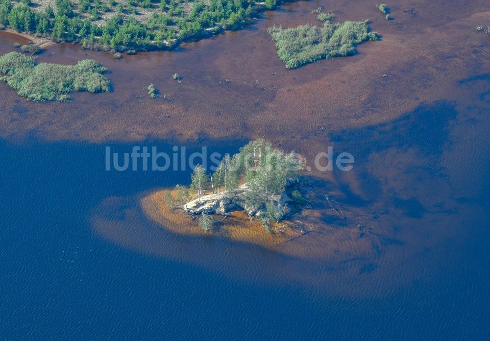 Luftbild Bluno - Tagebau Rekultivierung am See Blunoer See in Bluno im Bundesland Sachsen, Deutschland
