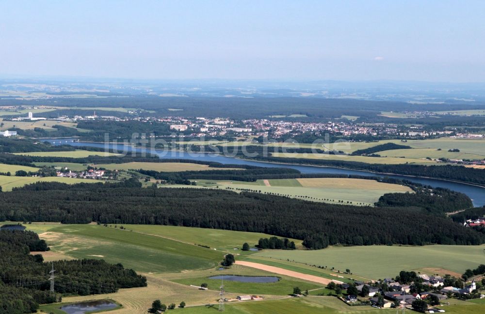 Zeulenroda-Triebes aus der Vogelperspektive: Talsperre Zeulenroda bei Zeulenroda-Triebes im Bundesland Thüringen
