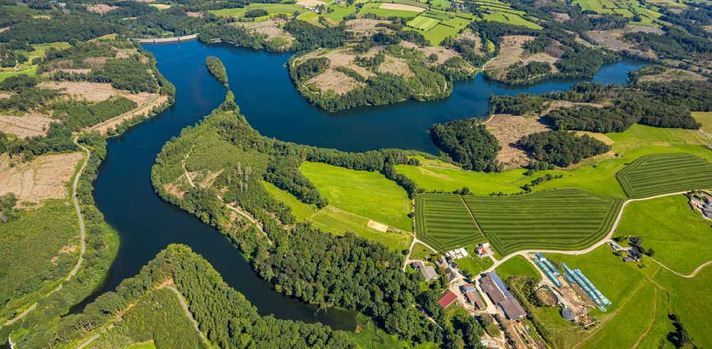 Luftbild Breckerfeld - Talsperren - Staudamm und Stausee in Breckerfeld im Bundesland Nordrhein-Westfalen, Deutschland