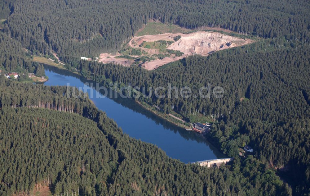Luftbild Frankenhain - Talsperren - Staudamm und Stausee in Frankenhain im Bundesland Thüringen, Deutschland