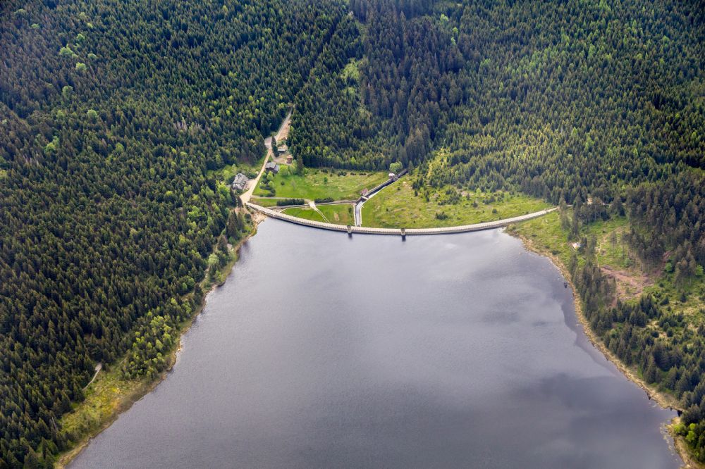 Luftbild Friedrichswald - Talsperren - Staudamm und Stausee in Friedrichswald in Libereck, Tschechien