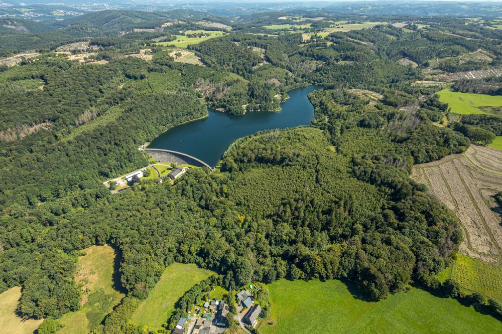 Hagen aus der Vogelperspektive: Talsperren - Staudamm und Stausee in Hagen im Bundesland Nordrhein-Westfalen