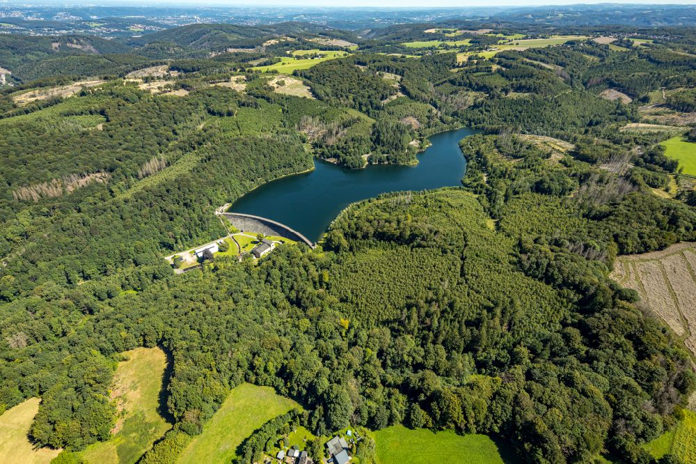 Luftbild Hagen - Talsperren - Staudamm und Stausee in Hagen im Bundesland Nordrhein-Westfalen