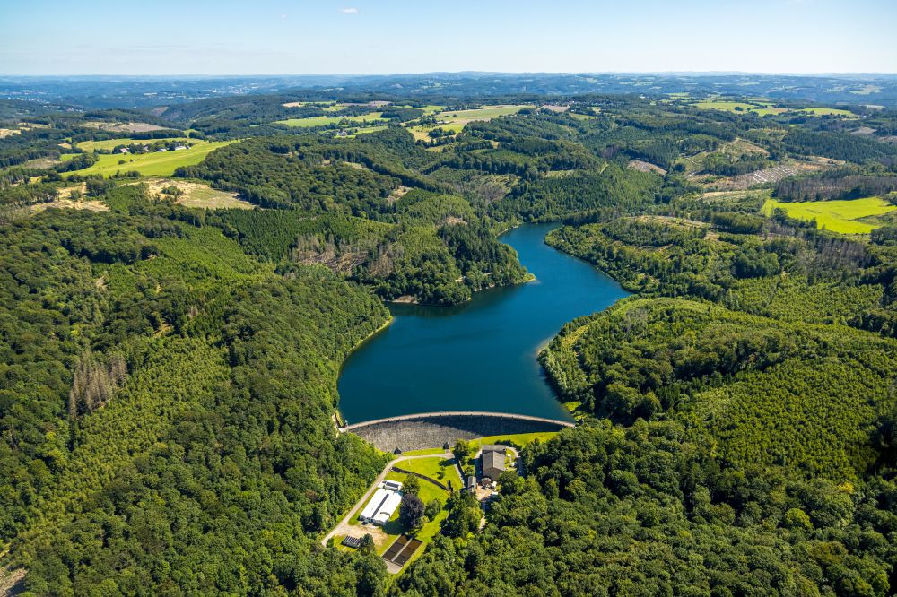 Luftbild Hagen - Talsperren - Staudamm und Stausee in Hagen im Bundesland Nordrhein-Westfalen, Deutschland