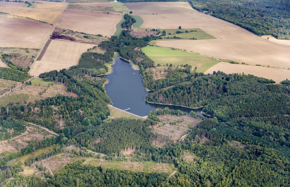 Luftbild Harzgerode - Talsperren - Staudamm und Stausee in Harzgerode im Bundesland Sachsen-Anhalt, Deutschland