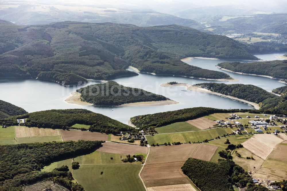 Luftaufnahme Heimbach - Talsperren - Staudamm und Stausee in Heimbach im Bundesland Nordrhein-Westfalen, Deutschland