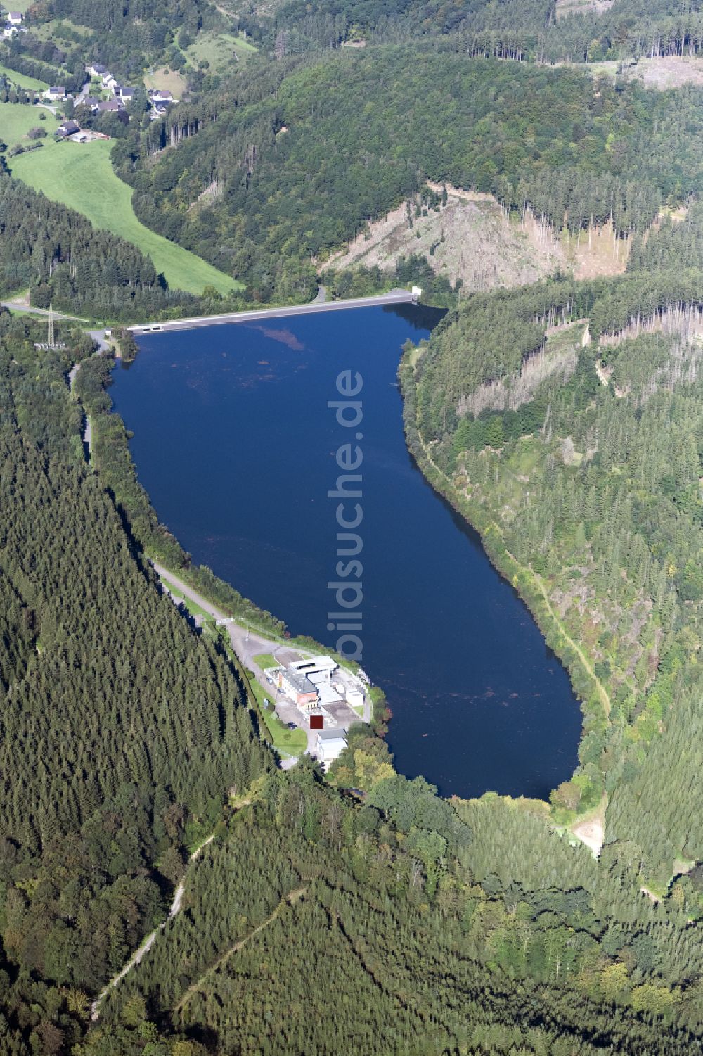 Luftaufnahme Herdecke - Talsperren - Staudamm und Stausee in Herdecke im Bundesland Nordrhein-Westfalen, Deutschland