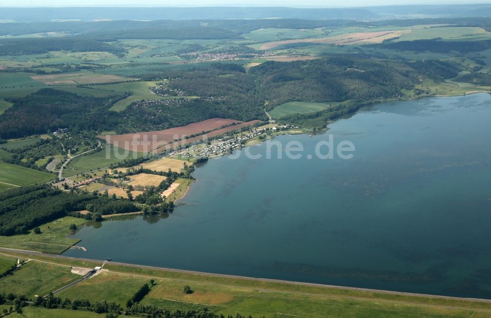 Kelbra (Kyffhäuser) von oben - Talsperren - Staudamm und Stausee in Kelbra (Kyffhäuser) im Bundesland Sachsen-Anhalt, Deutschland