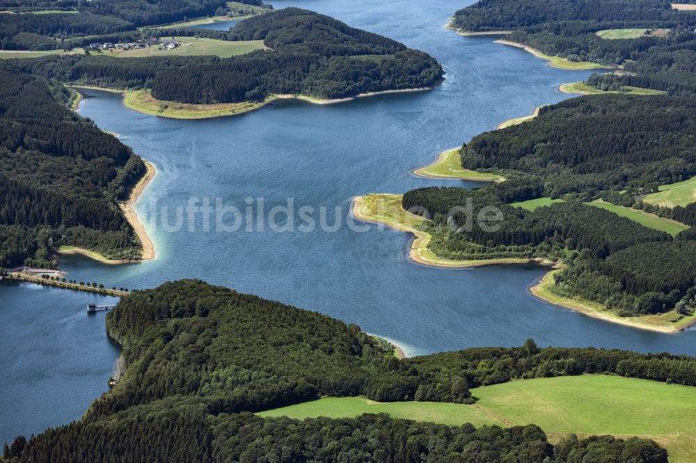 Kürten aus der Vogelperspektive: Talsperren - Staudamm und Stausee in Kürten im Bundesland Nordrhein-Westfalen, Deutschland