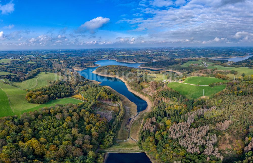 Luftbild Kürten - Talsperren - Staudamm und Stausee in Kürten im Bundesland Nordrhein-Westfalen, Deutschland