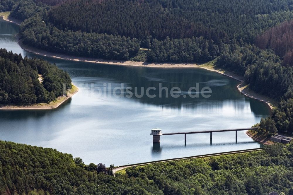 Luftbild Netphen - Talsperren - Staudamm und Stausee in Netphen im Bundesland Nordrhein-Westfalen, Deutschland