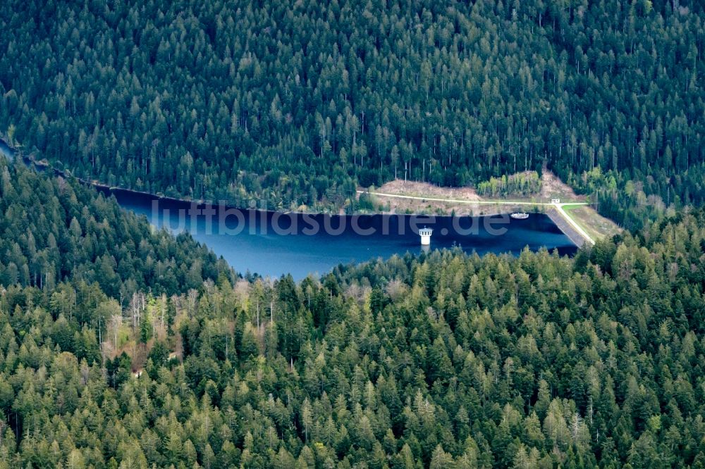 Luftaufnahme Alpirsbach - Talsperren - Staudamm und Stausee im Ortsteil Reinerzau in Alpirsbach im Bundesland Baden-Württemberg