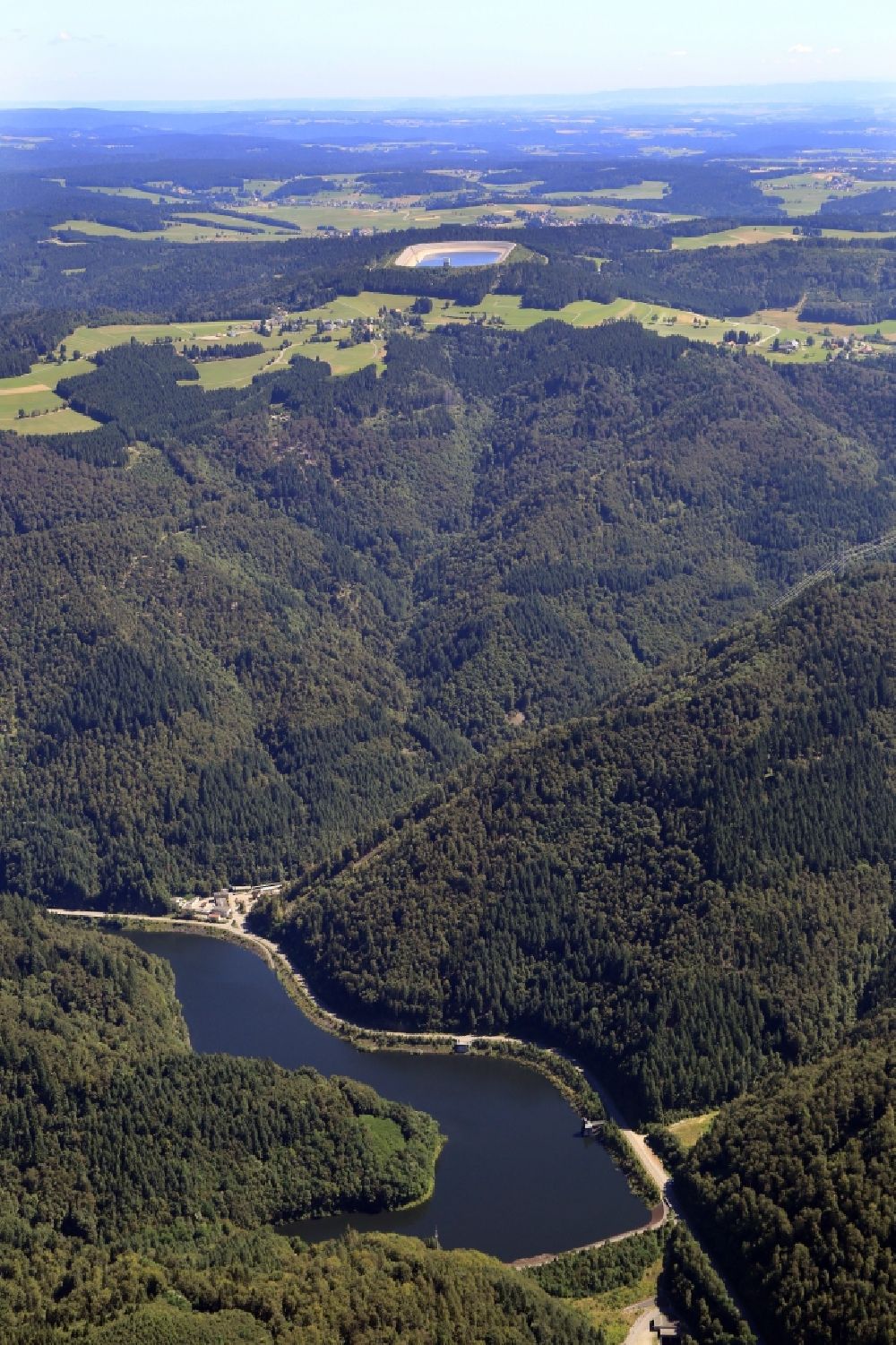 Wehr aus der Vogelperspektive: Talsperren - Staudamm und Stausee im Wehratal bei Wehr im Bundesland Baden-Württemberg