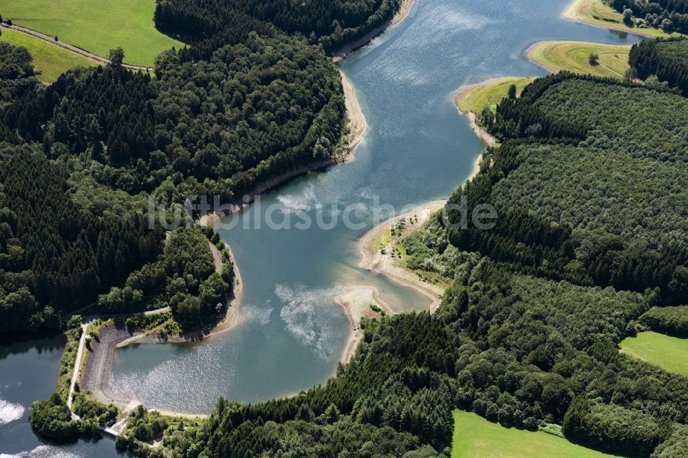 Luftbild Wermelskirchen - Talsperren - Staudamm und Stausee in Wermelskirchen im Bundesland Nordrhein-Westfalen, Deutschland