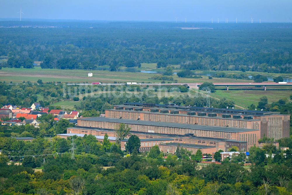 Luftbild Vockerode - Technische Anlagen im Industriedenkmal Maschinenhaus Ehemaliges Kraftwerk in Vockerode im Bundesland Sachsen-Anhalt, Deutschland