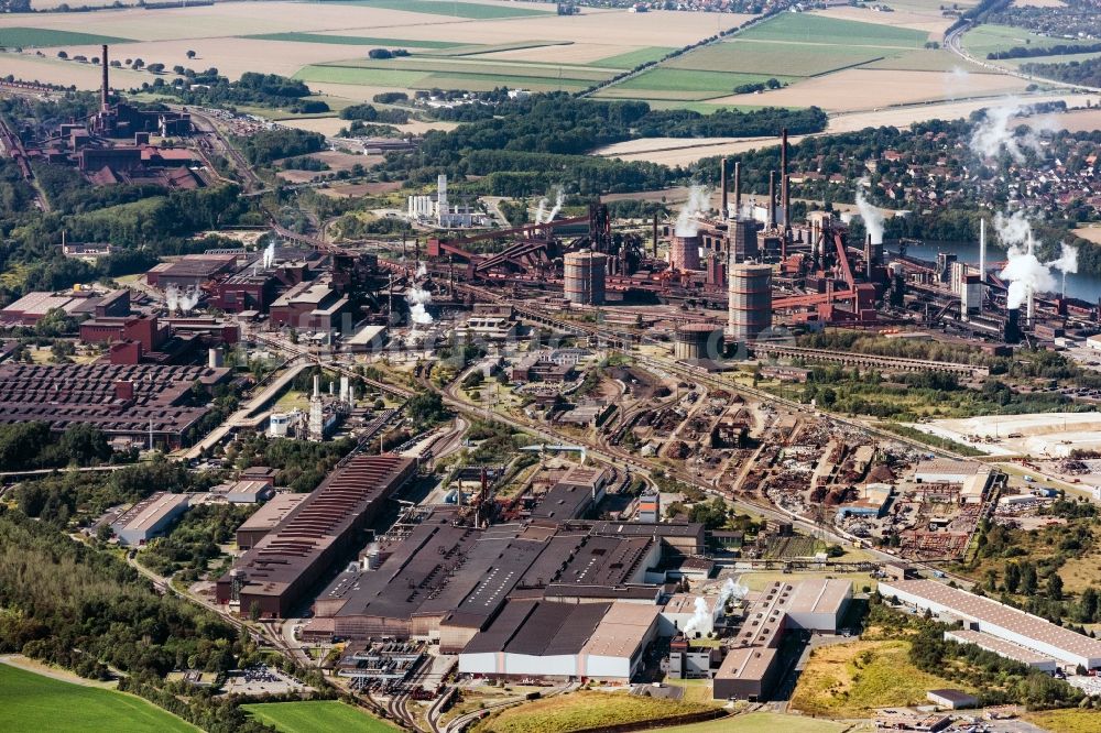 Luftaufnahme Salzgitter - Technische Anlagen im Industriegebiet Flachstahl Salzgitter - Schubbeize in Salzgitter im Bundesland Niedersachsen