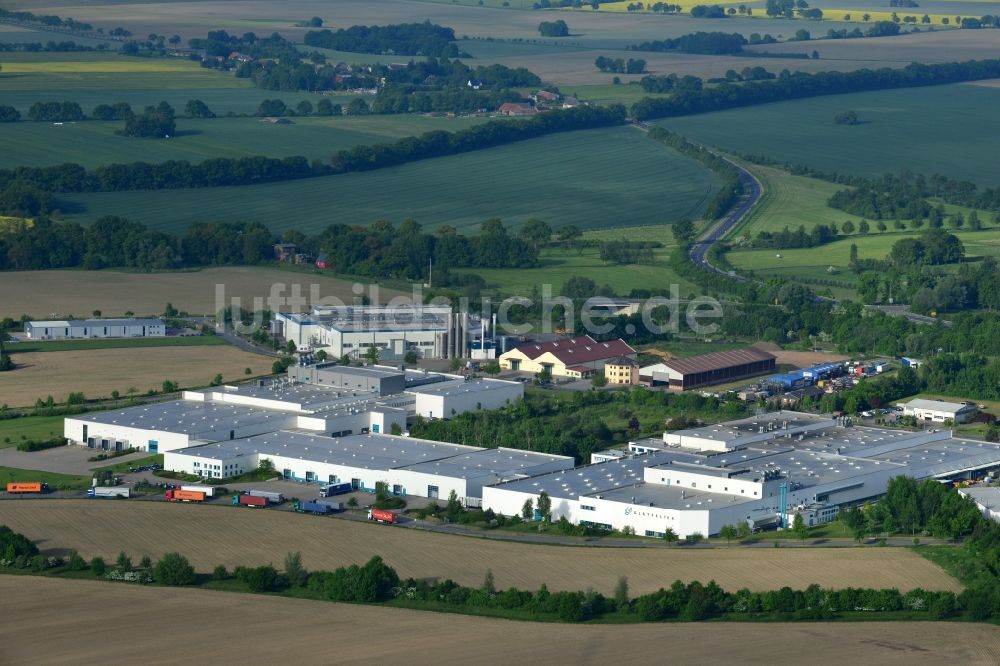 Luftbild Pritzwalk - Technische Anlagen im Industriegebiet der Glatfelter Falkenhagen GmbH in Pritzwalk im Bundesland Brandenburg