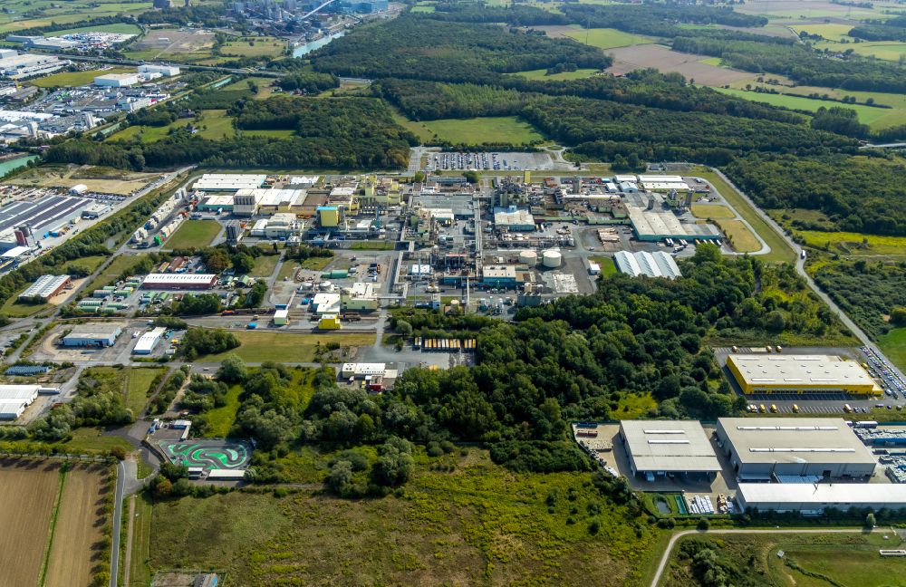 Luftbild Uentrop - Technische Anlagen im Industriegebiet des Industrieparks der Firma DuPont de Nemours (Deutschland) GmbH in Hamm im Bundesland Nordrhein-Westfalen, Deutschland