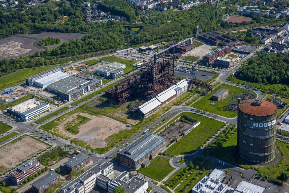 Luftbild Dortmund - Technische Anlagen und Produktionshallen auf dem Gelände Phoenix-West in Dortmund im Bundesland Nordrhein-Westfalen, Deutschland