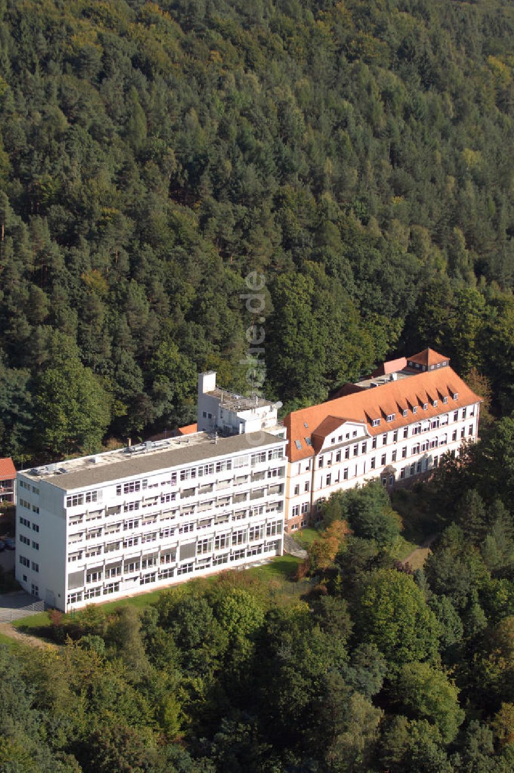 Lohr am Main von oben - Technologiezentrum der Bosch Rexroth AG in Lohr am Main Bayern
