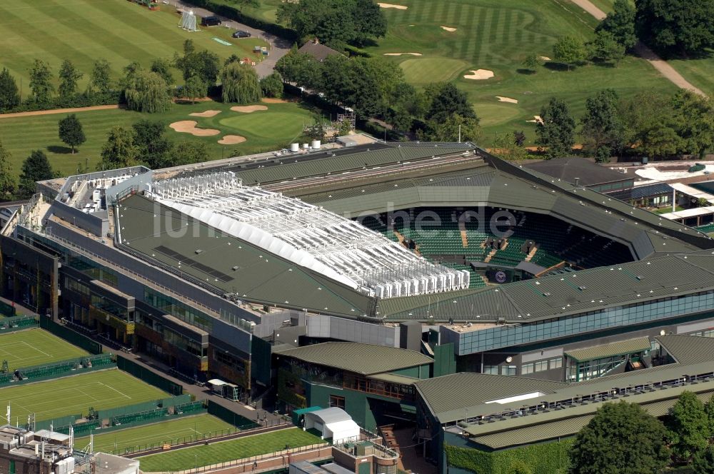 Luftbild London - Tennis Court Wimbledon Austragungsort Olympia 2012 in London in Großbritannien