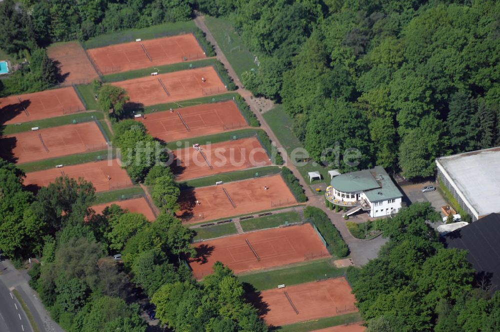 Luftaufnahme Wolfsburg - Tennisanlage des Tennisclub Grün - Gold Wolfsburg e.V. in Niedersachsen