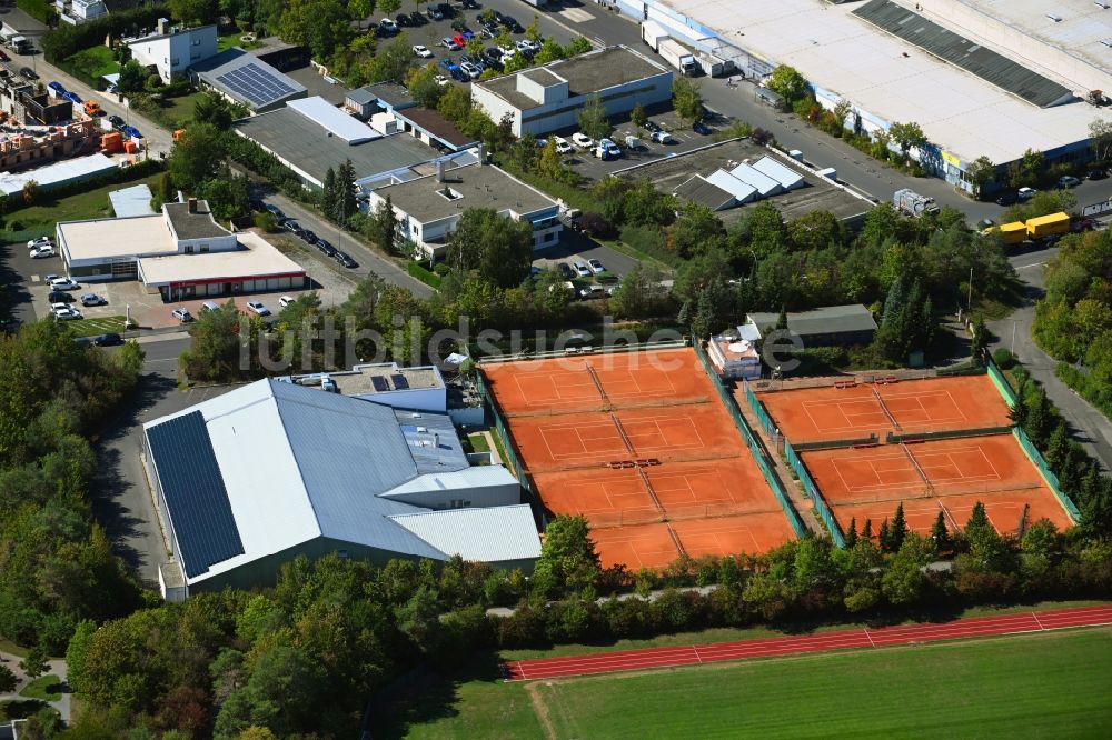 Luftaufnahme Würzburg - Tennisplatz des TSC Tennis und Squash Club Heuchelhof e.V. im Ortsteil Heuchelhof in Würzburg im Bundesland Bayern, Deutschland