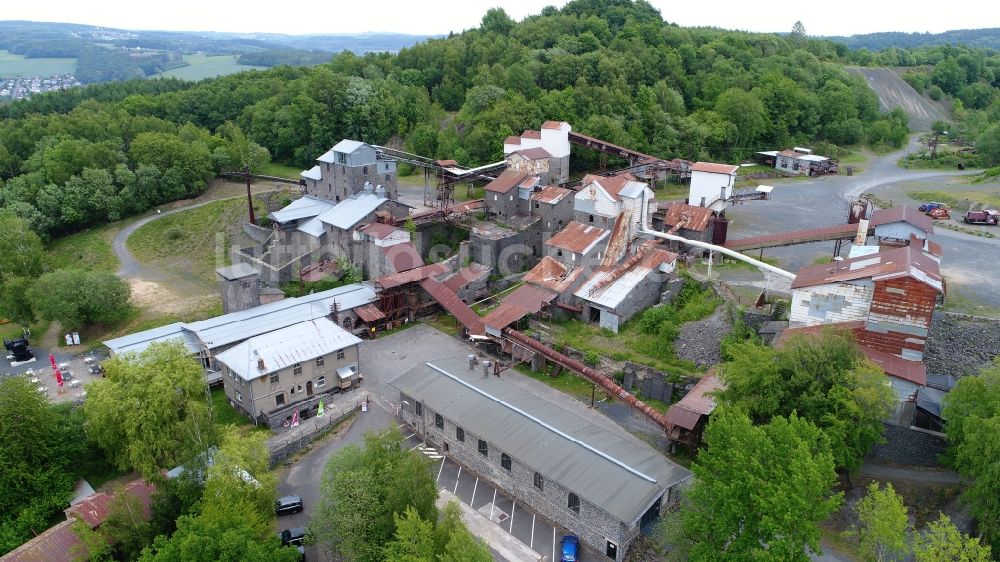 Enspel von oben - Tertiär- und Industrie-Erlebnispark Stöffel in Enspel im Bundesland Rheinland-Pfalz, Deutschland