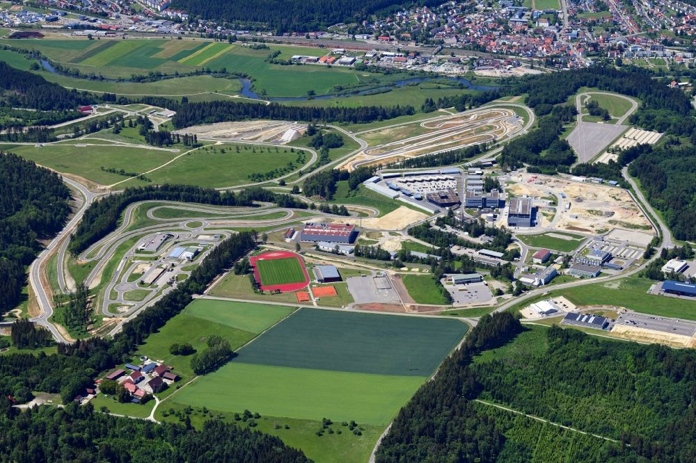 Immendingen von oben - Teststrecke des Daimler AG Prüf- und Technologiezentrum in Immendingen im Bundesland Baden-Württemberg, Deutschland