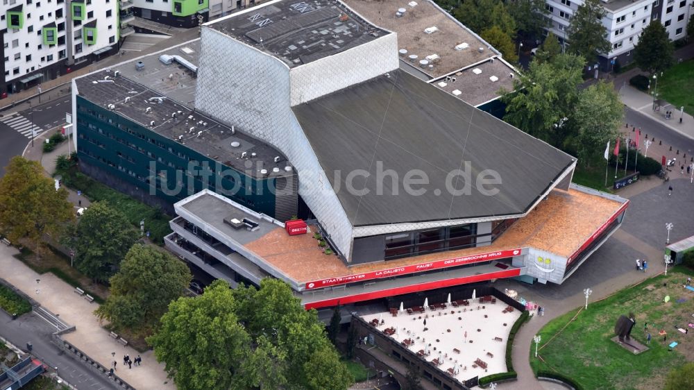 Luftaufnahme Bonn - Theater und Oper in Bonn im Bundesland Nordrhein-Westfalen, Deutschland
