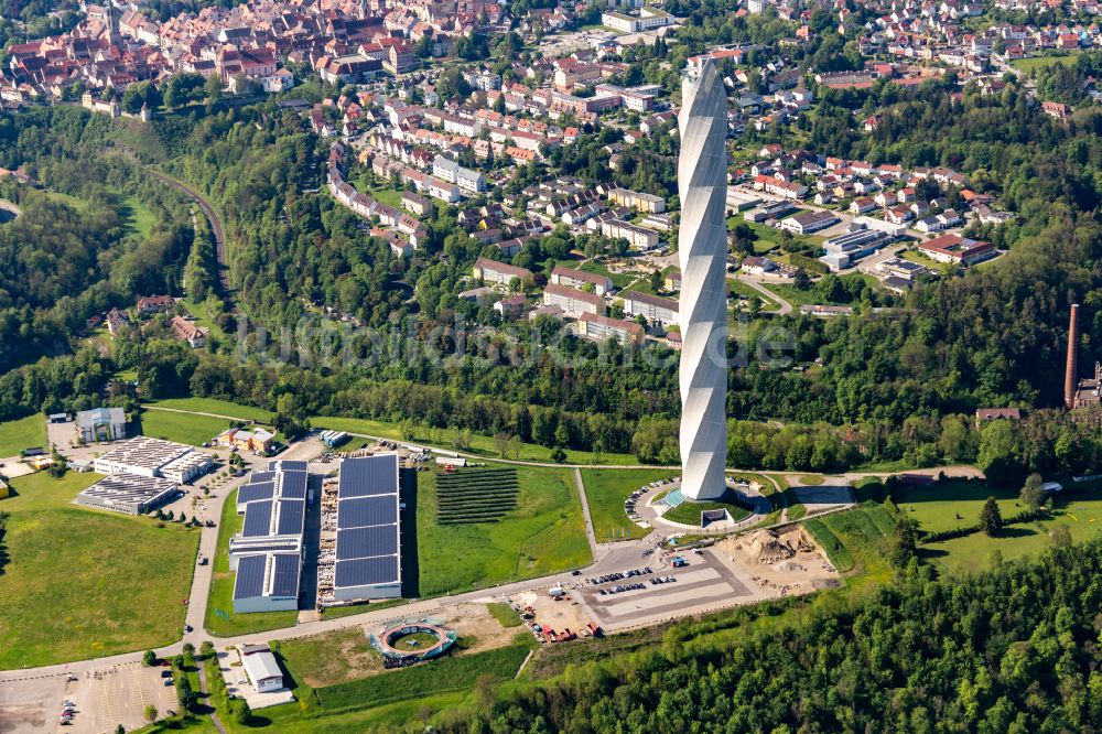 Luftbild Rottweil - ThyssenKrupp Aufzugstestturm in Rottweil im Bundesland Baden-Württemberg