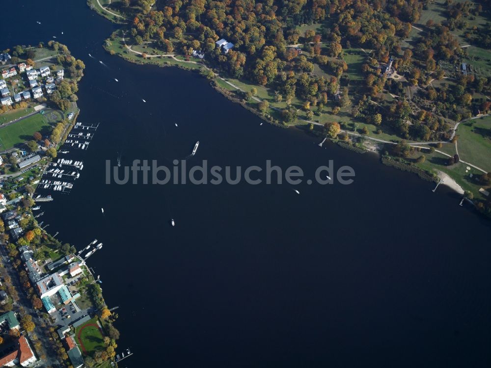 Potsdam von oben - Tiefer See in Potsdam im Bundesland Brandenburg