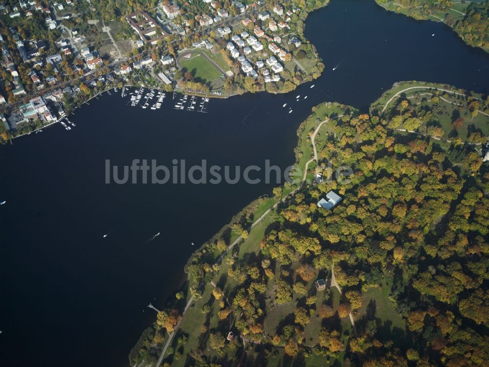 Potsdam aus der Vogelperspektive: Tiefer See in Potsdam im Bundesland Brandenburg