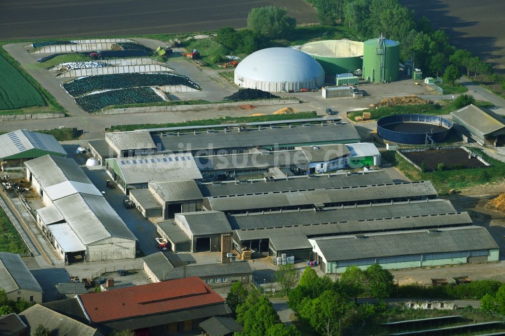 Luftaufnahme Poley - Tierzucht- Stallanlagen Tierzucht für die Fleischproduktion der Agrar Poley GmbH in Poley im Bundesland Sachsen-Anhalt, Deutschland