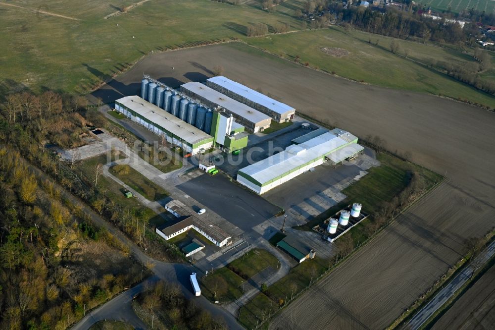 Luftbild Schönermark - Tierzucht- Stallanlagen Tierzucht für die Fleischproduktion Hauptgenossenschaft Nord Ag in Schönermark im Bundesland Brandenburg, Deutschland