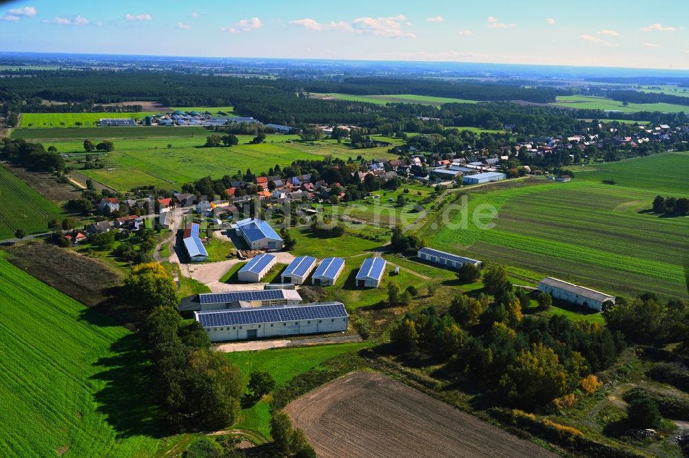 Luftbild Kakerbeck - Tierzucht- Stallanlagen Tierzucht für die Fleischproduktion in Kakerbeck im Bundesland Sachsen-Anhalt, Deutschland