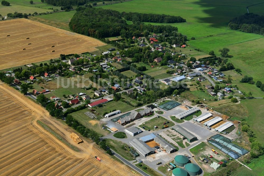 Neese aus der Vogelperspektive: Tierzucht- Stallanlagen Tierzucht für die Fleischproduktion in Neese im Bundesland Mecklenburg-Vorpommern, Deutschland