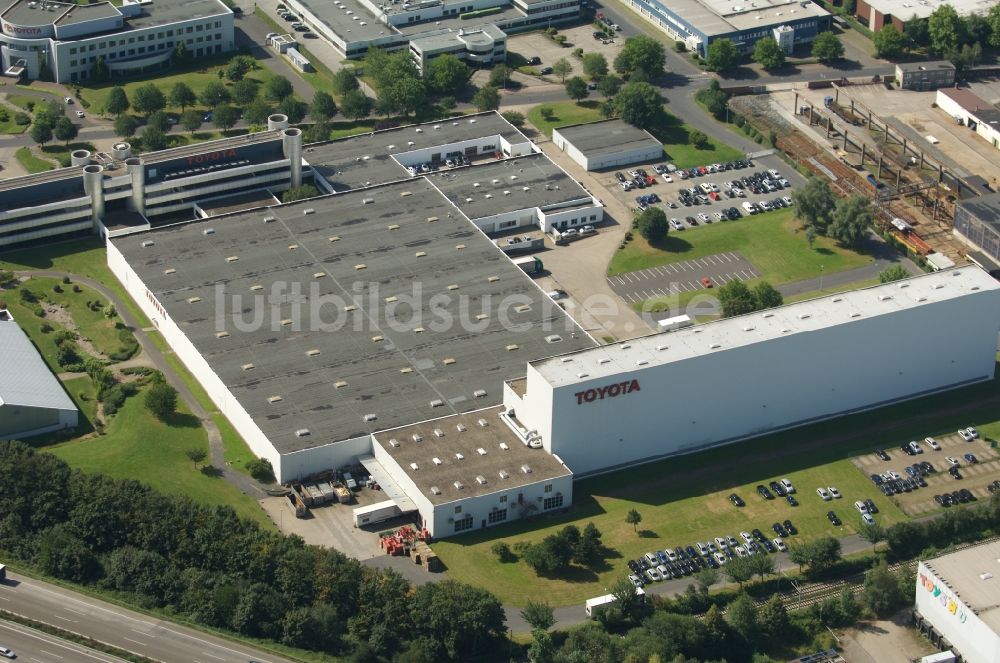 Luftaufnahme Köln - Toyota Deutschland GmbH im Ortsteil Lindenthal in Köln im Bundesland Nordrhein-Westfalen, Deutschland