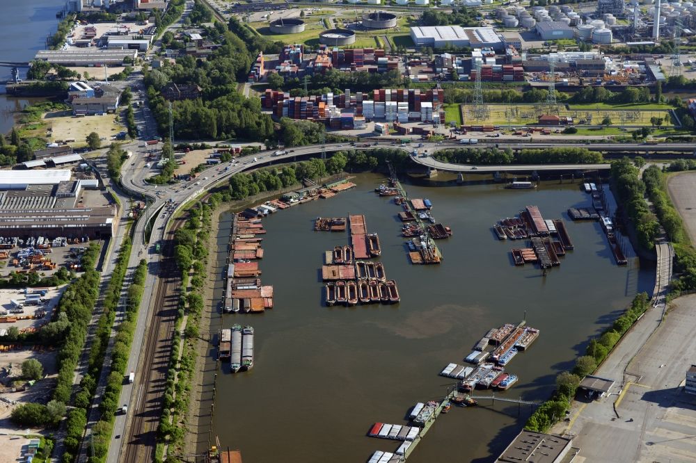 Luftbild Hamburg - Travehafen in Hamburg-Mitte / Steinwerder