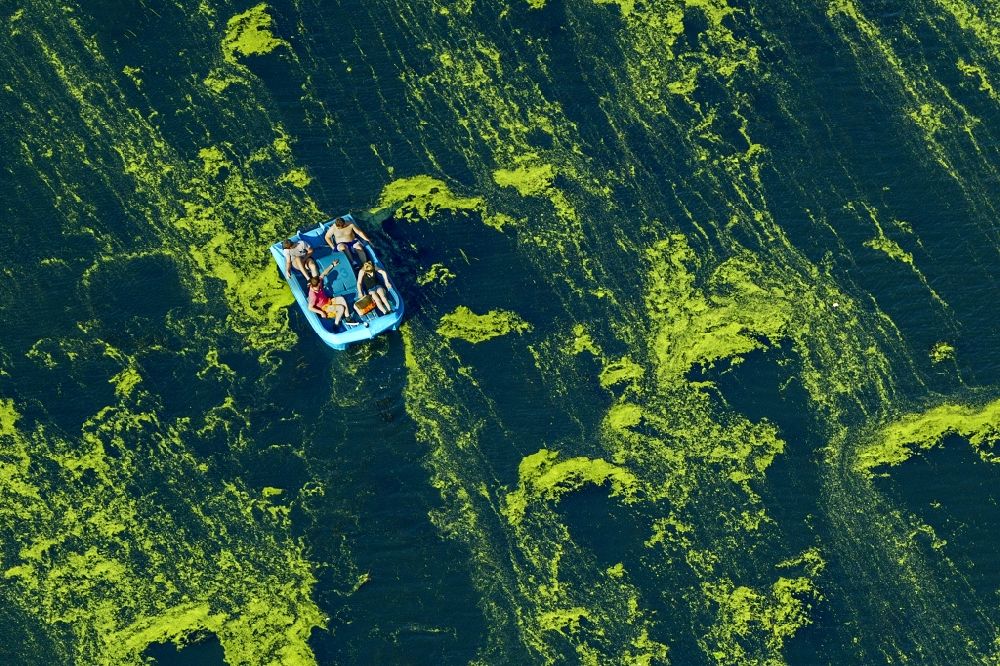 Luftbild Bochum - Tretboot auf Kemnader See in Bochum im Bundesland Nordrhein-Westfalen
