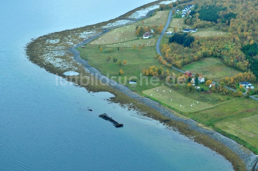 Luftbild Tromso - Ufer der Insel Hakoya der Kommune Tromso in der Provinz Troms in Norwegen