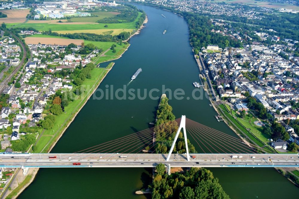 Luftbild Weißenthurm - Uferbereiche am Flußverlauf des Rhein in Weißenthurm im Bundesland Rheinland-Pfalz, Deutschland