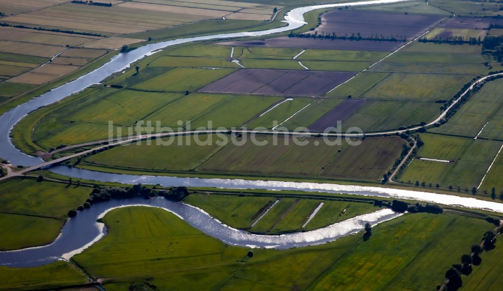 Luftbild Süderhöft - Uferbereiche am Flußverlauf der Treene in Süderhöft im Bundesland Schleswig-Holstein, Deutschland