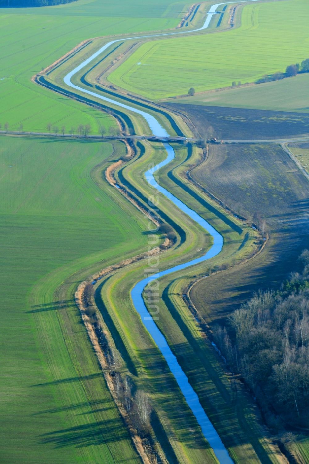 Luftbild Groß Neida - Uferbereiche am Flußverlauf der Wudra in Groß Neida im Bundesland Sachsen, Deutschland